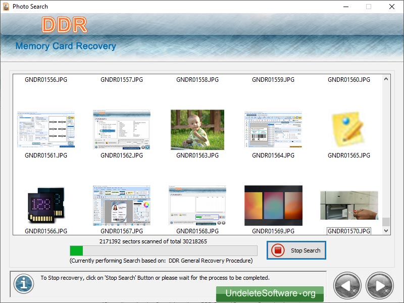 Memory Card Undelete Software screenshot